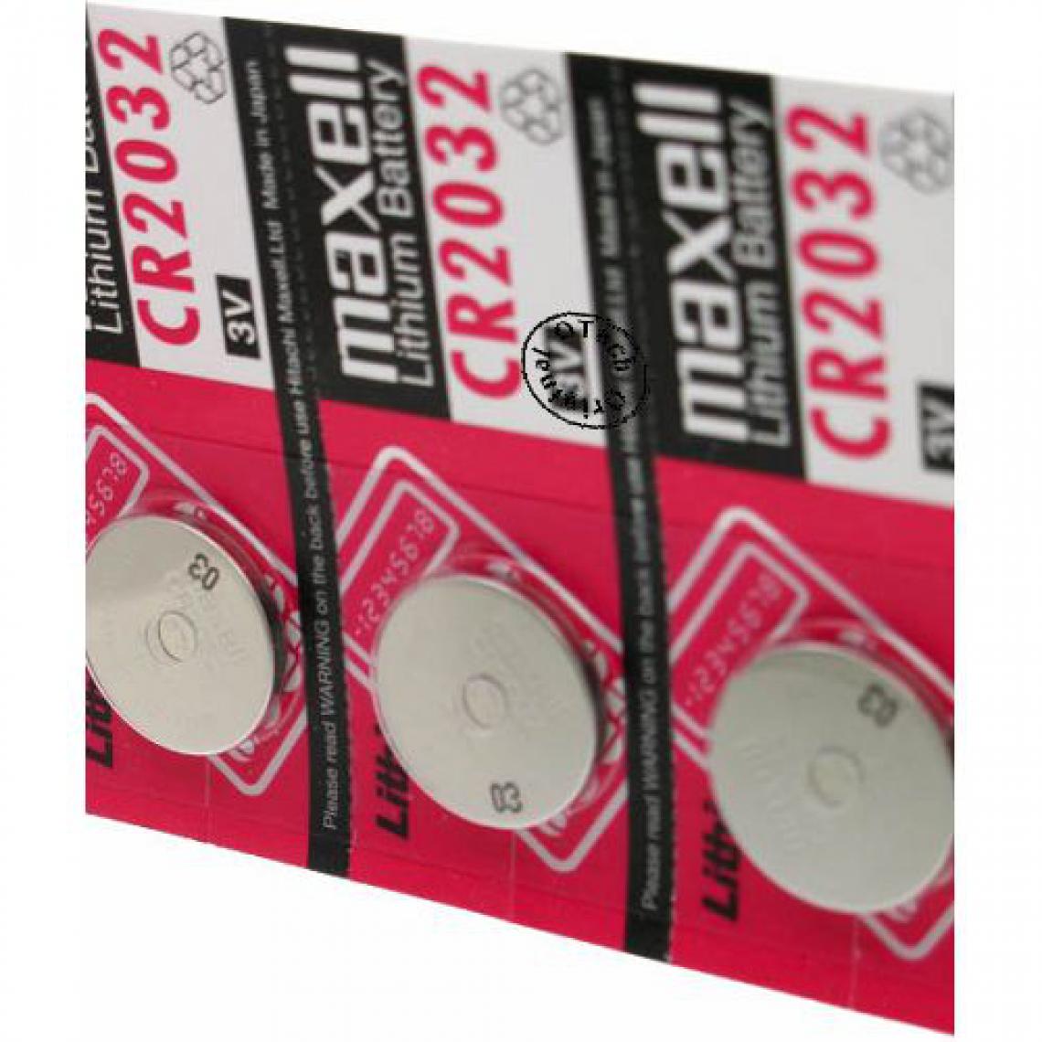 Otech - Pack de 5 piles maxell pour MAXELL CR2032 - Piles rechargeables