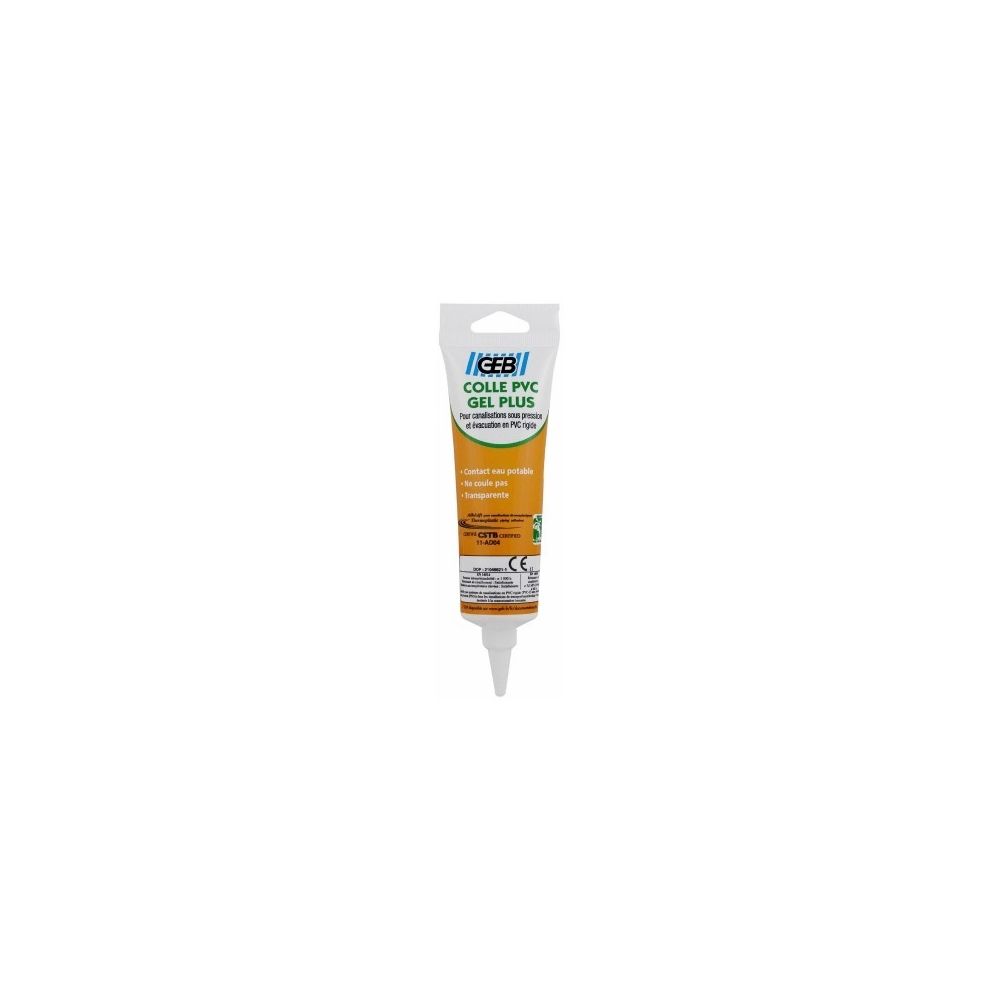 Geb - Colle gel plus pvc ls tube 125 ml - Mastic, silicone, joint