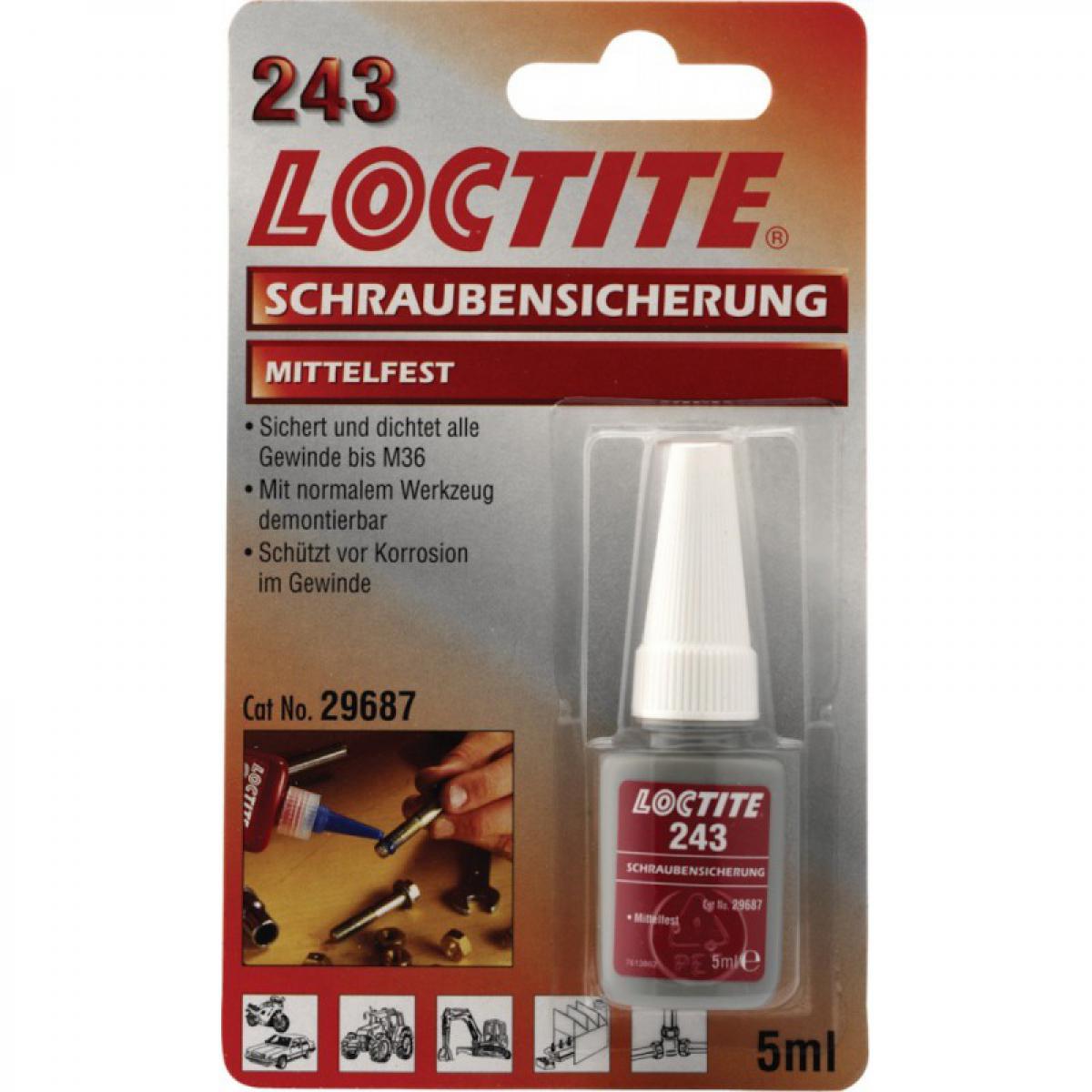 Loctite - Frein filet LOCTITE 243 5ml FL (Par 12) - Mastic, silicone, joint
