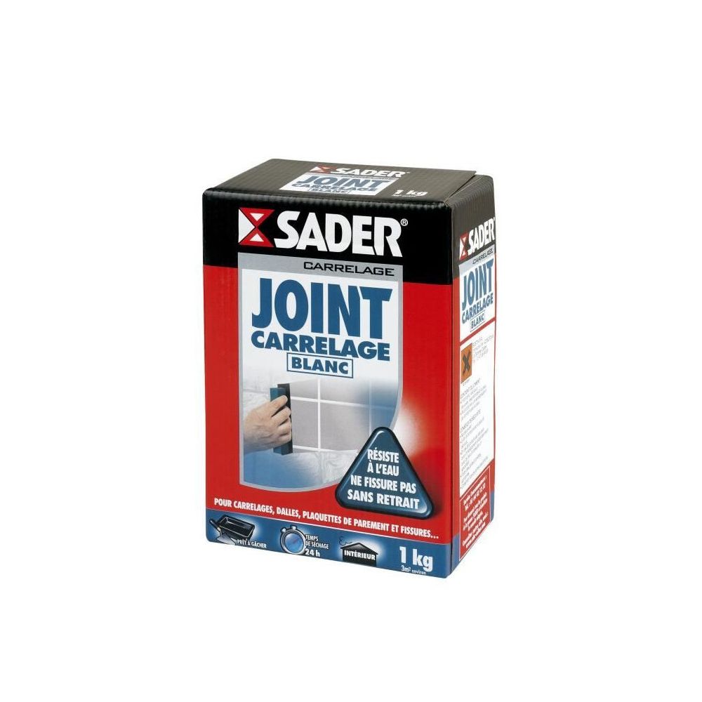 Sader - SADER Boîte Joint blanc Poudre - 1kg - Mastic, silicone, joint