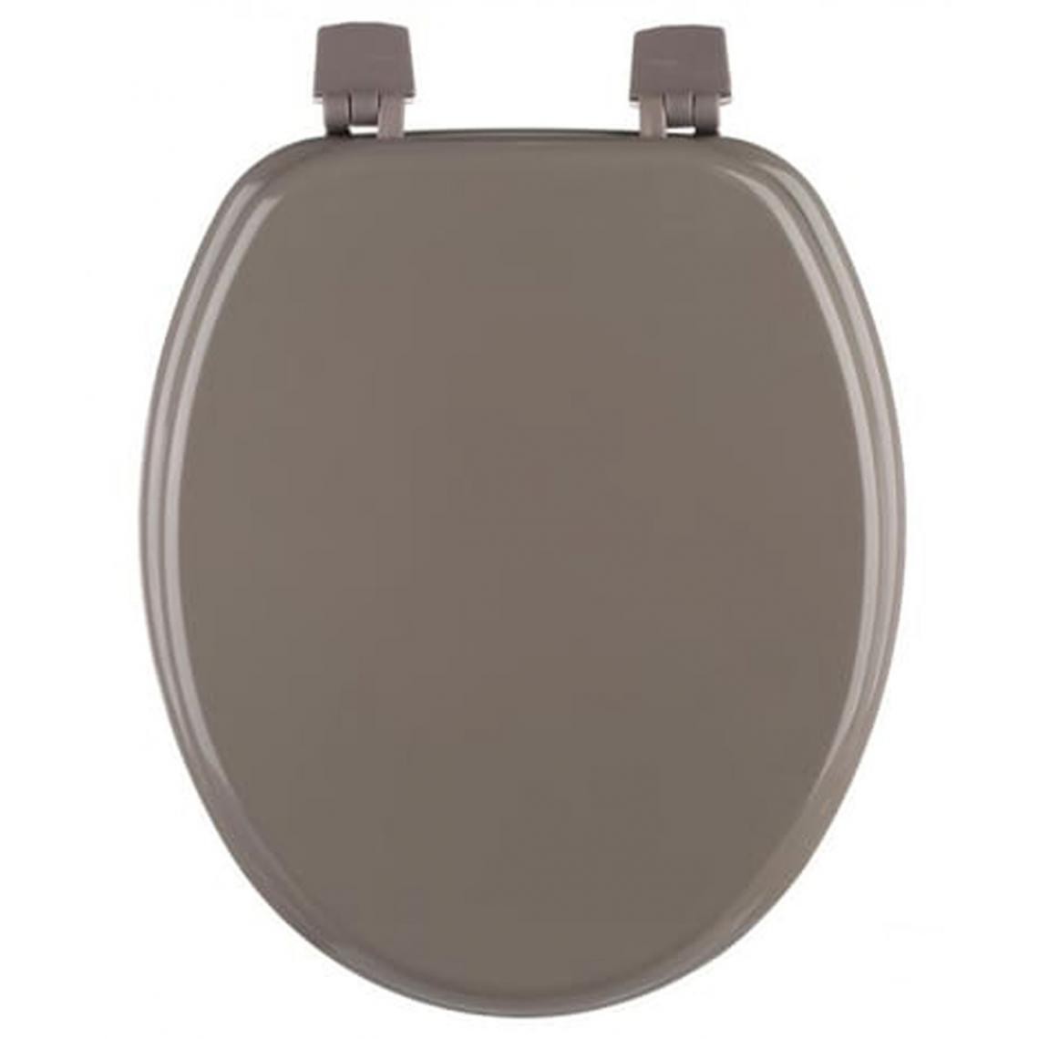 Pegane - Abattant WC coloris taupe en Bois MDF -Dimensions : 43 x 37 x 3.5 cm - Abattant WC
