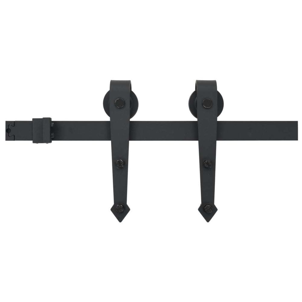 marque generique - Icaverne - Portes categorie Kit de fixation pour porte coulissante 183 cm Acier Noir - Bloc-porte
