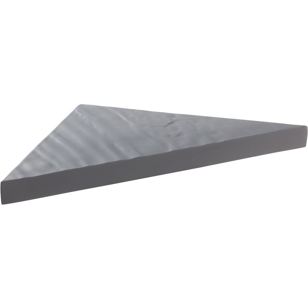 U-Tile - Etagère d'angle gris clair en résine imitation pierre - 24 x 24 cm x 2,4 cm d'épaisseur (résiste jusqu'à 15 kilos) - Receveur de douche