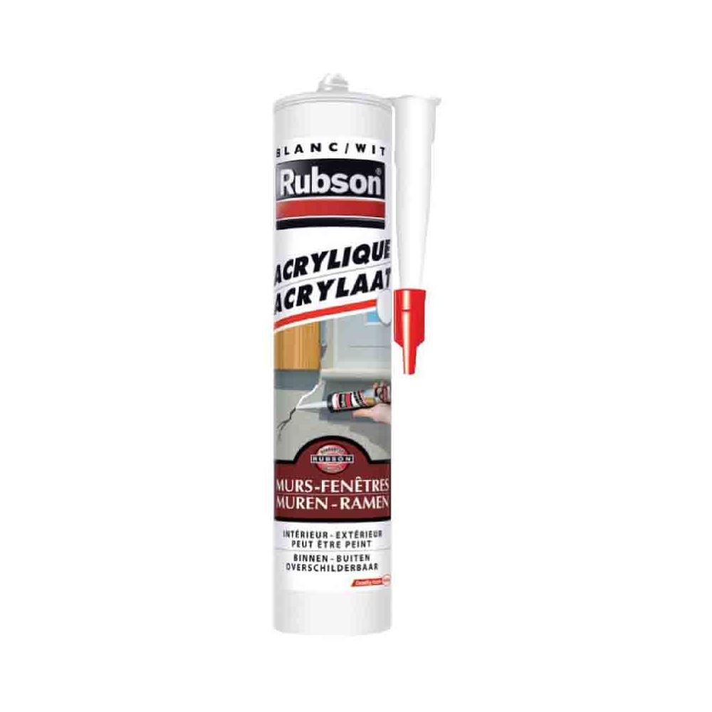 Rubson - RUBSON - Mastic acrylique pour maçonnerie Blanc - 280 ml - Mastic, silicone, joint