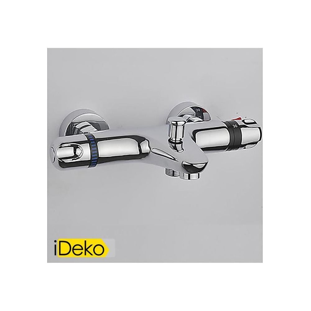 Ideko - iDeko® Robinet Mitigeur au mur thermostatiques chromé robinet de baignoire finition - Lavabo
