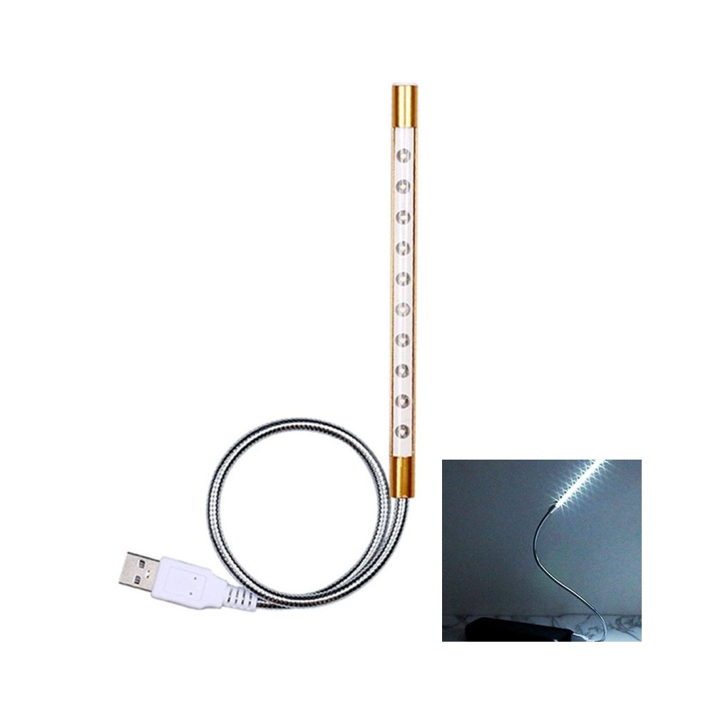 Wewoo - Tube LED or 10 LEDs Interrupteur Tactile Alimenté par USB Flexible Lumière de Lecture de Nuit - Tubes et néons