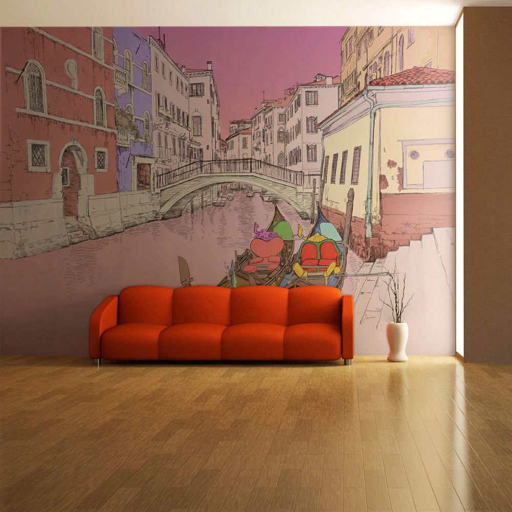 Bimago - Papier peint | We love gondolas | 200x154 | | - Papier peint