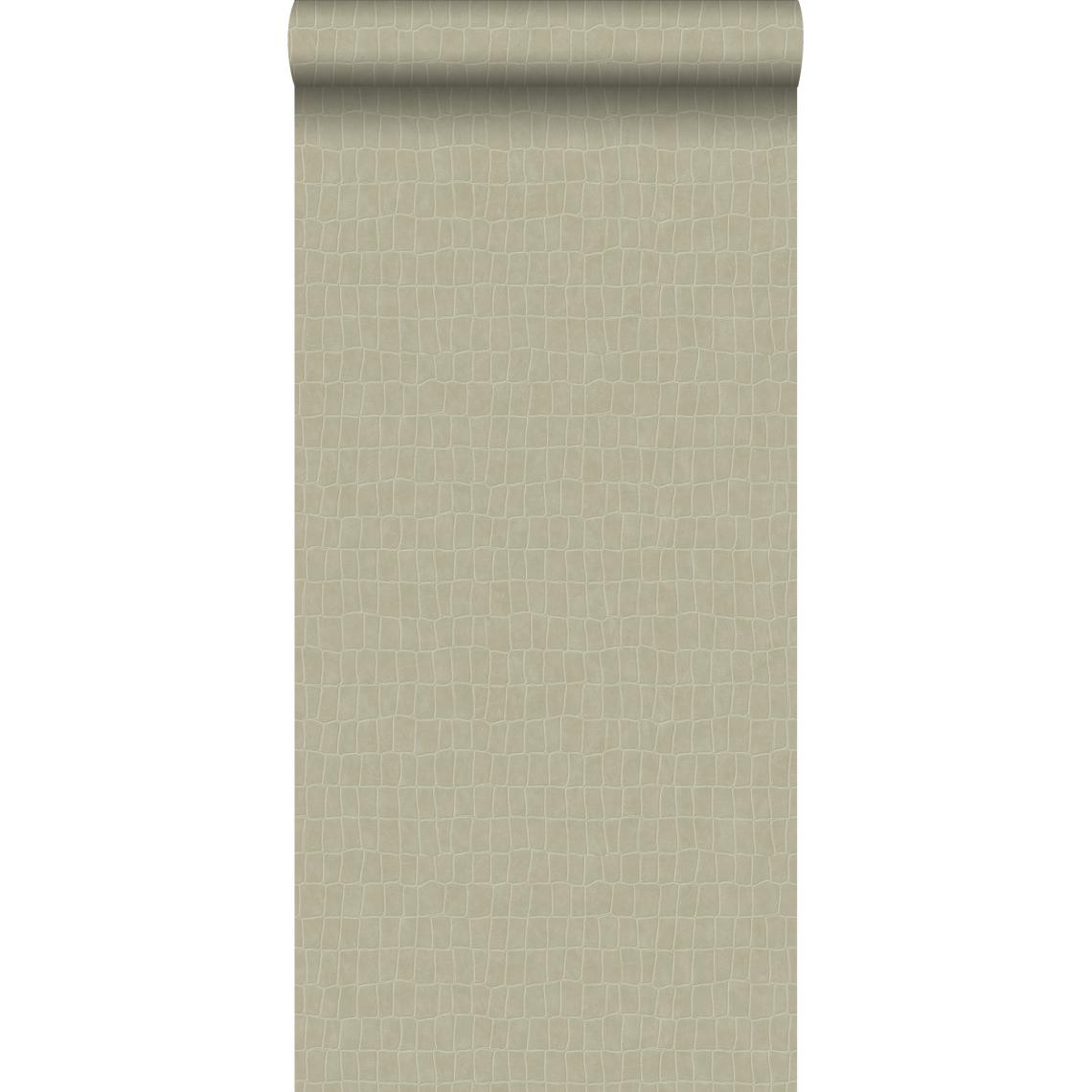 ESTAhome - ESTAhome papier peint peau de crocodile beige - 139185 - 0.53 x 10.05 m - Papier peint