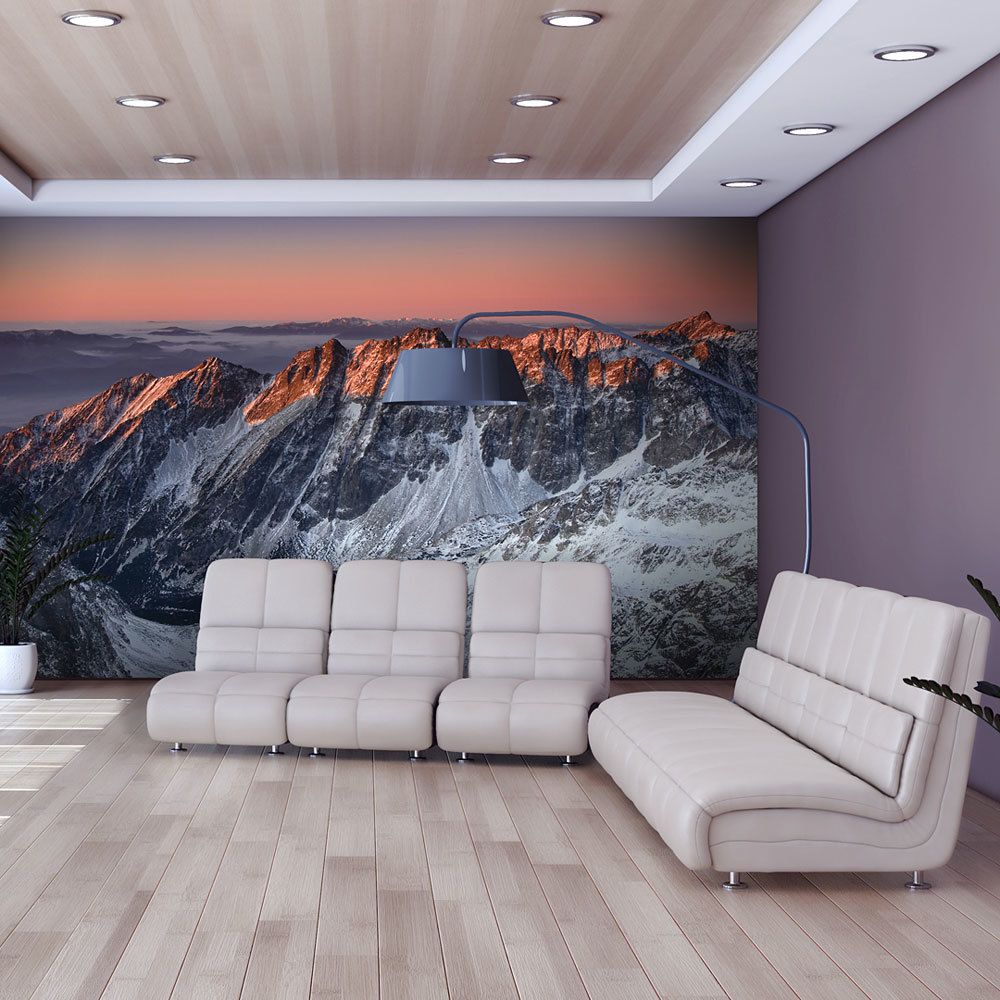 marque generique - 200x154 Papier peint Montagnes Paysages Esthetique Beautiful sunrise in the Rocky Mountains - Papier peint