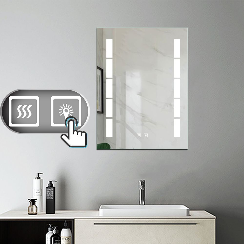marque generique - Miroir de salle de bain avec lumières Led 50cm(L)x70cm(H) - Miroir de salle de bain