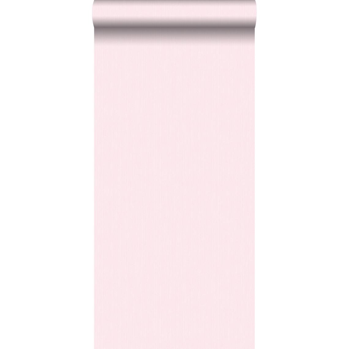 ESTAhome - ESTAhome papier peint uni avec structure en denim jeans rose clair - 148703 - 0.53 x 10.05 m - Papier peint