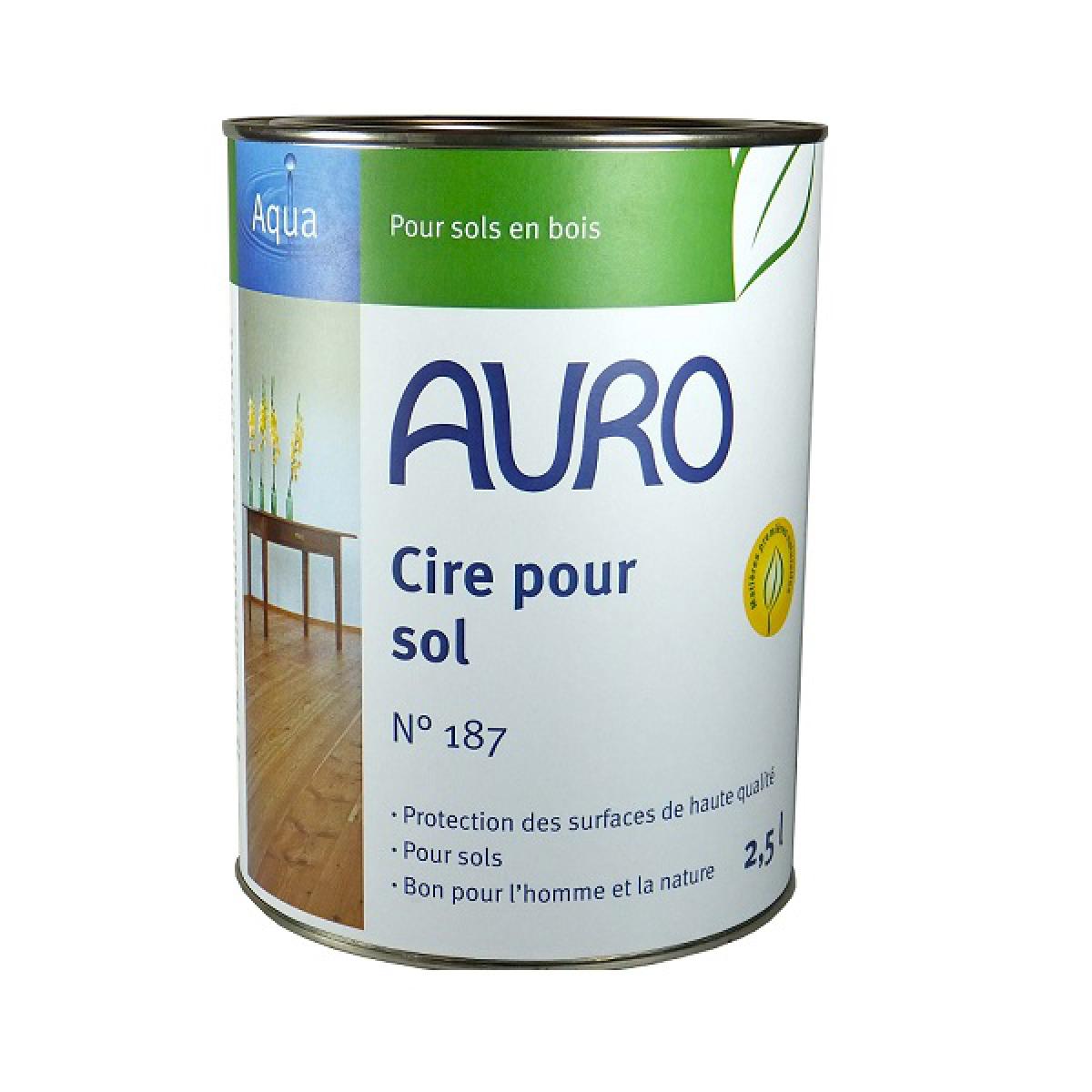 Auro - Auro - Cire pour sol (sols en bois et Lino) 2,5l - N° 187 - Peinture intérieure