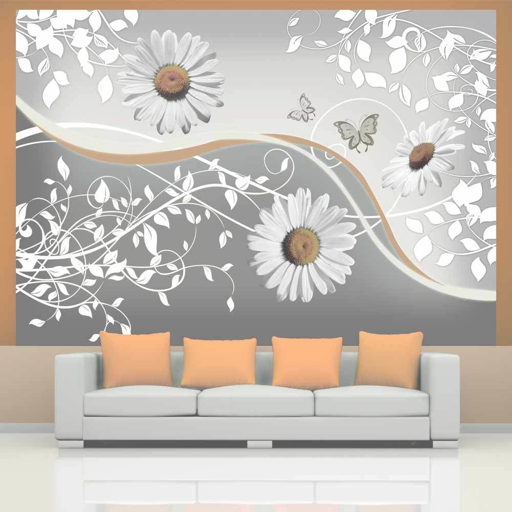 Bimago - Papier peint | Flying daisies | 300x210 | Fleurs | Autres fleurs | - Papier peint