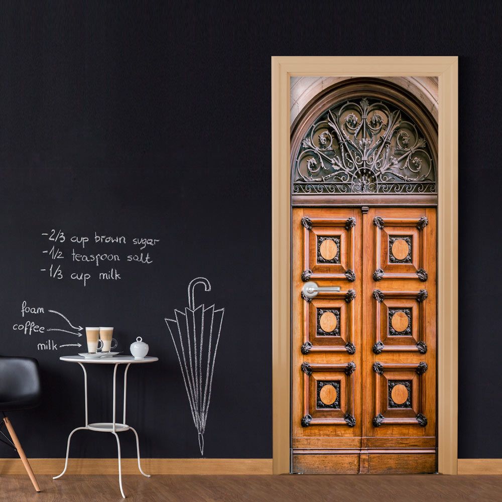 Bimago - Papier-peint pour porte - Antique Doors - Décoration, image, art | 80x210 cm | - Papier peint