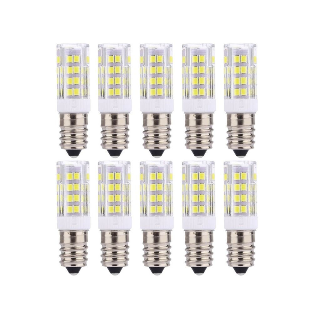 Wewoo - Ampoule LED SMD 2835 10 PCS E14 5W 2835SMD 51LEDs Ceramics Light Lampe à DEL à DEL, CA 220-240V (Blanc froid) - Ampoules LED
