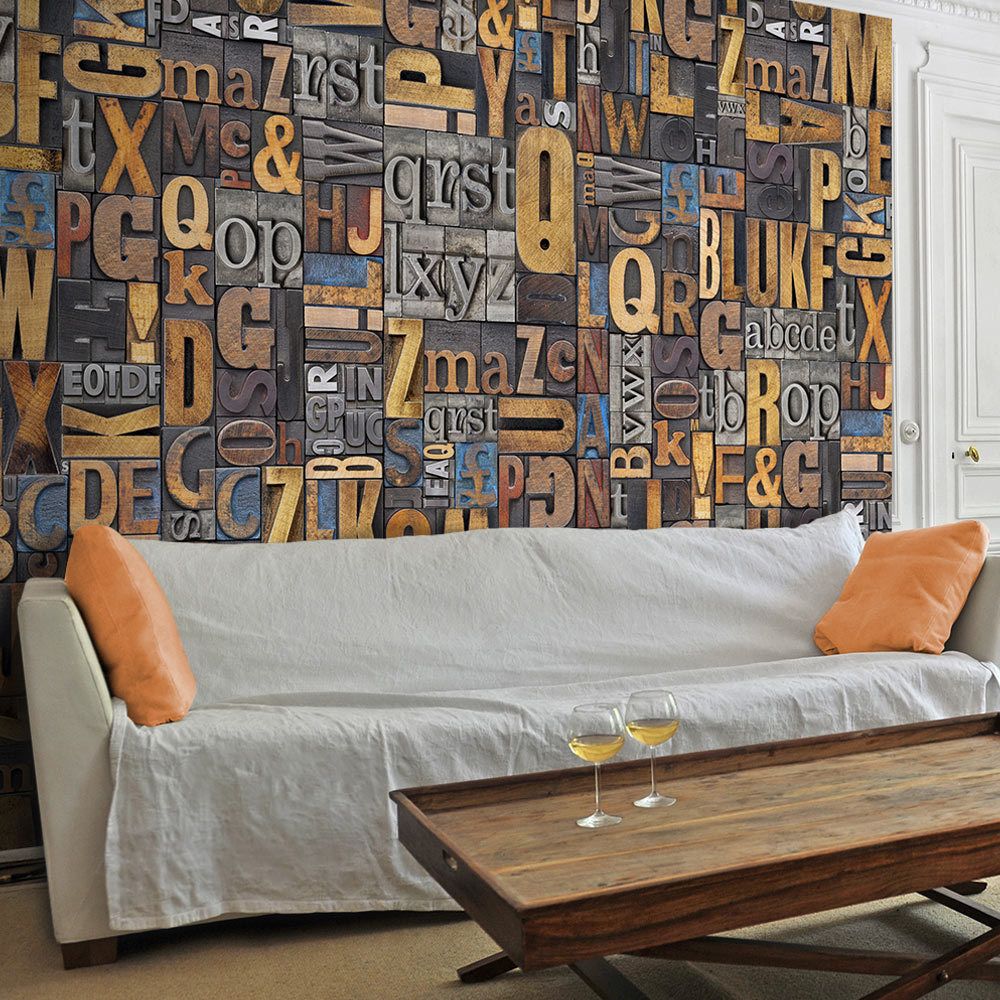 Bimago - Papier peint - Verbal puzzle - Décoration, image, art | Deko Panels | 50x1000 cm | - Papier peint