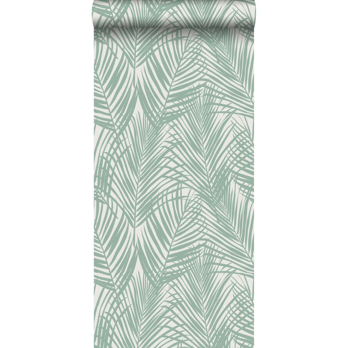 ESTAhome - ESTAhome papier peint feuilles de palmier vert menthe - 139005 - 0.53 x 10.05 m - Papier peint