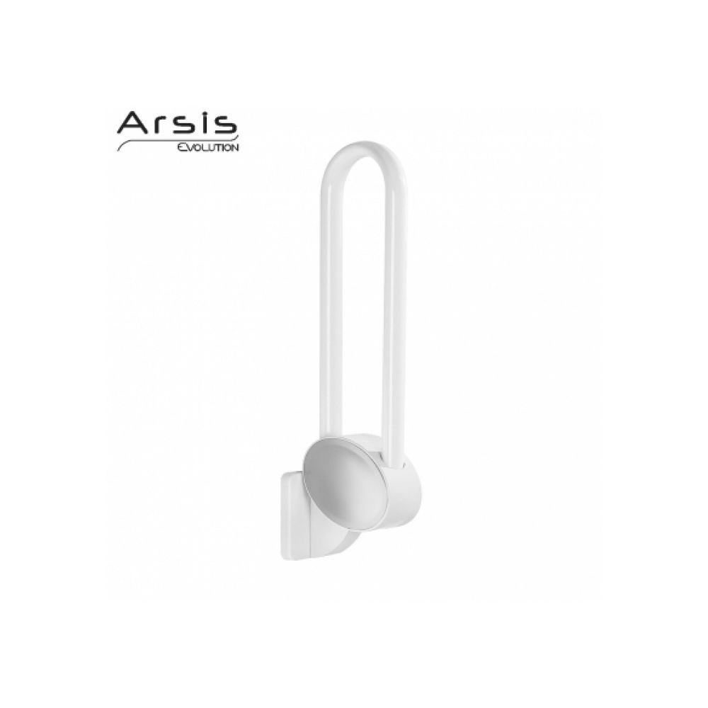 Pellet Asc - Barre d'appui relevable Blanc/Chromé 60cm Arsis 048960 - Hydrochasse