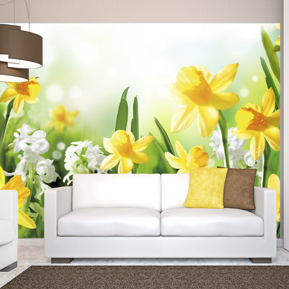 marque generique - 200x140 Papier peint Prairie Fleurs Magnifique Spring walk - Papier peint