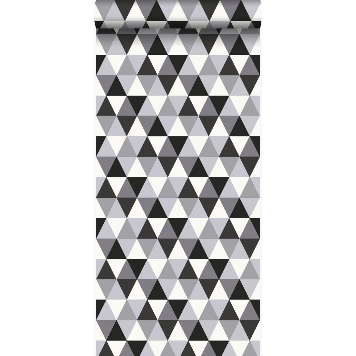 Origin - Origin papier peint triangles noir et blanc - 347202 - 53 cm x 10,05 m - Papier peint