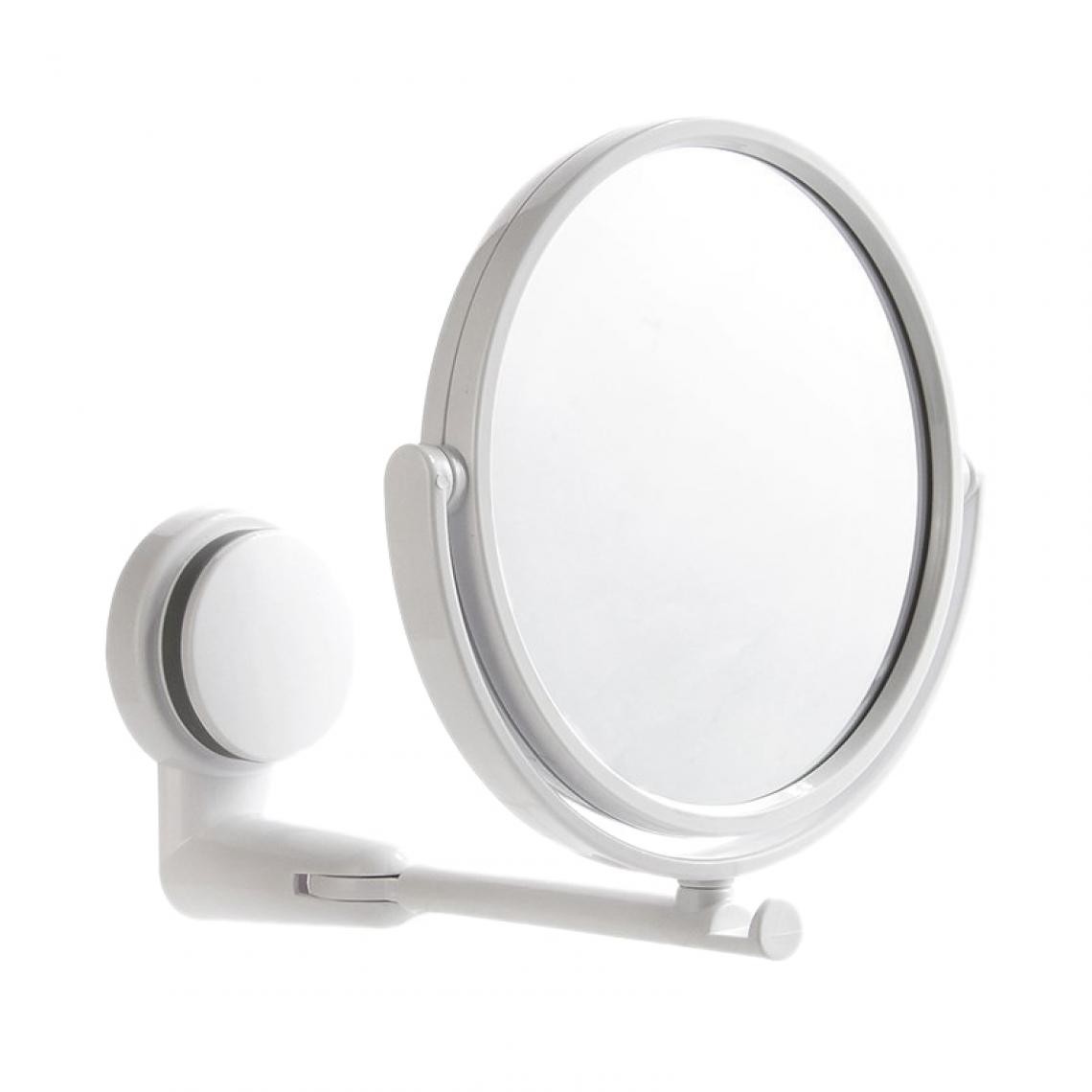 Universal - Zoom sur le maquillage, le rasage, le miroir, la suspension murale à 360 ° | miroir de bain.(blanche) - Miroir de salle de bain