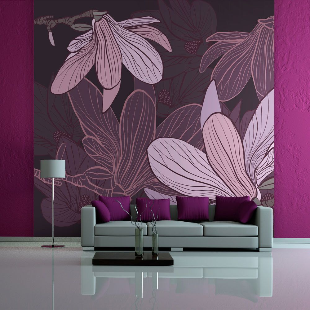 Bimago - Papier peint - Dreamy flowers - Décoration, image, art | Fonds et Dessins | Motifs floraux | - Papier peint
