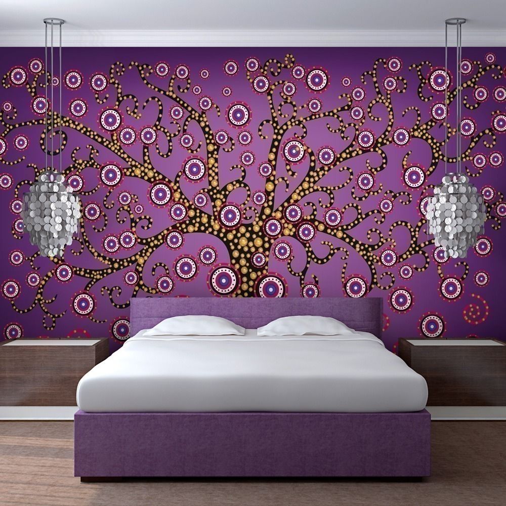 Artgeist - Papier peint - abstraction: arbre (violet) 400x309 - Papier peint