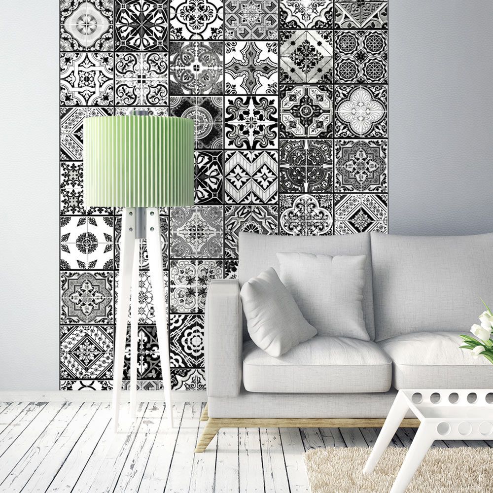 Bimago - Papier peint - Arabesque - Black& White - Décoration, image, art | Deko Panels | 50x1000 cm | - Papier peint