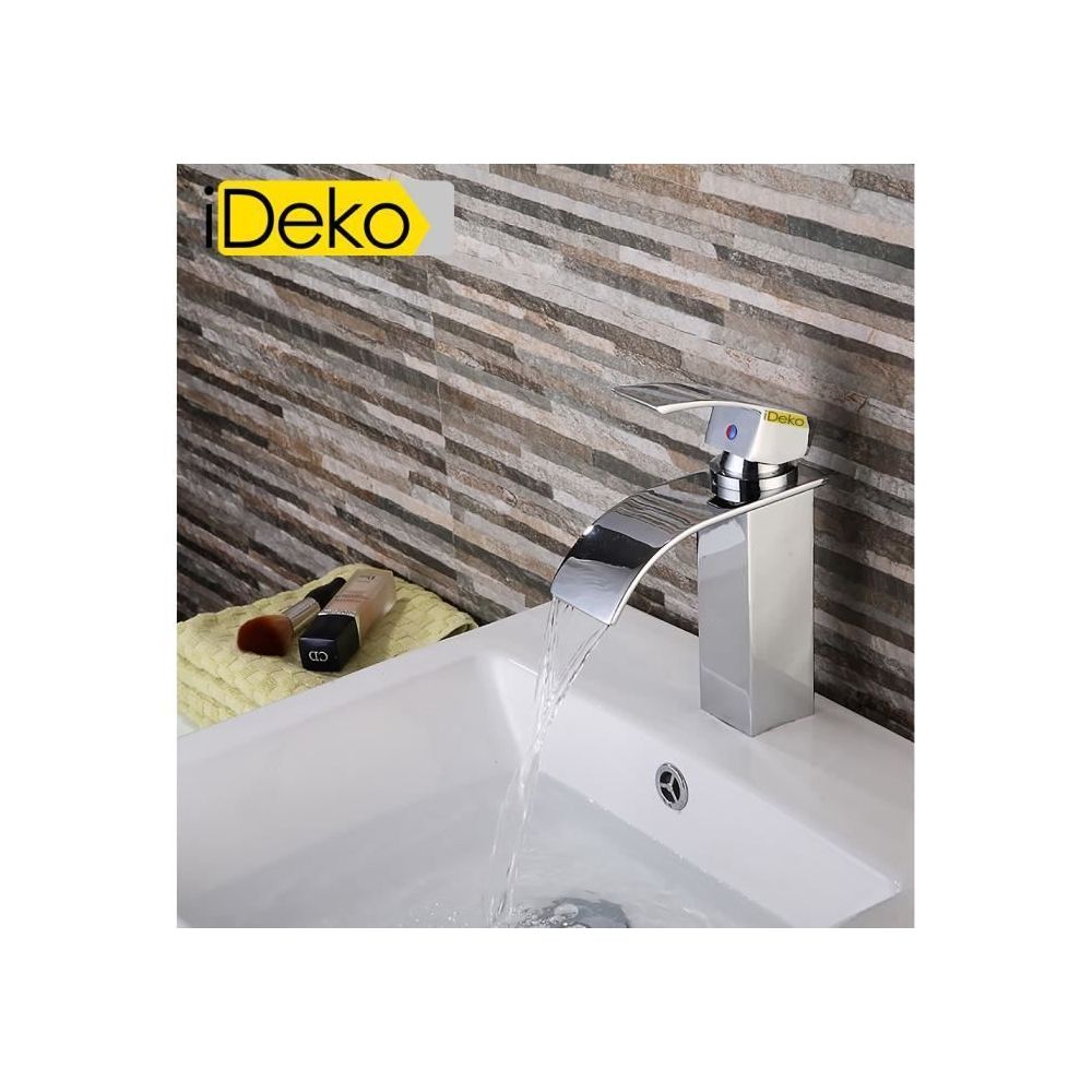Ideko - iDeko® Robinet salle de bain Mitigeur lavabo cascade & Flexible - Lavabo