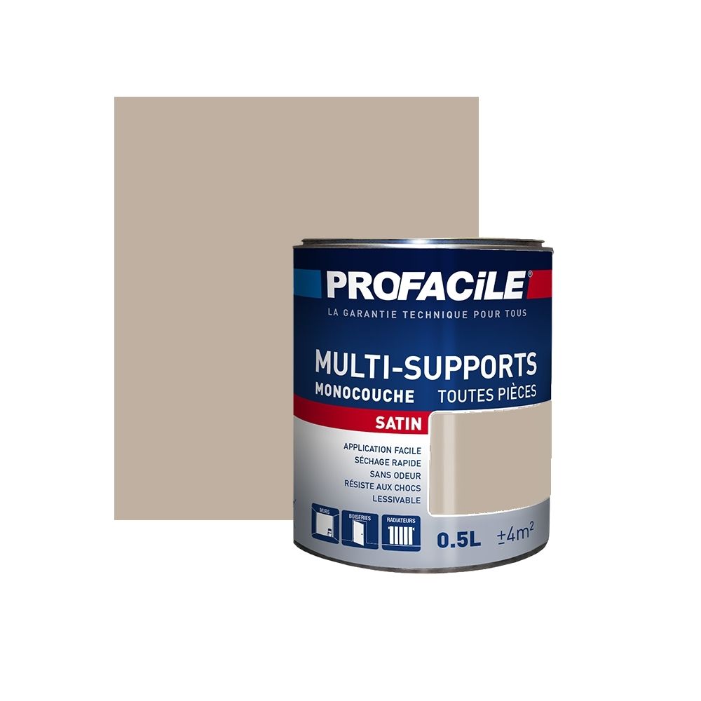 Profacile - Peinture intérieure multi-supports, PROFACILE-0.5 litre-Seigle - Peinture & enduit rénovation