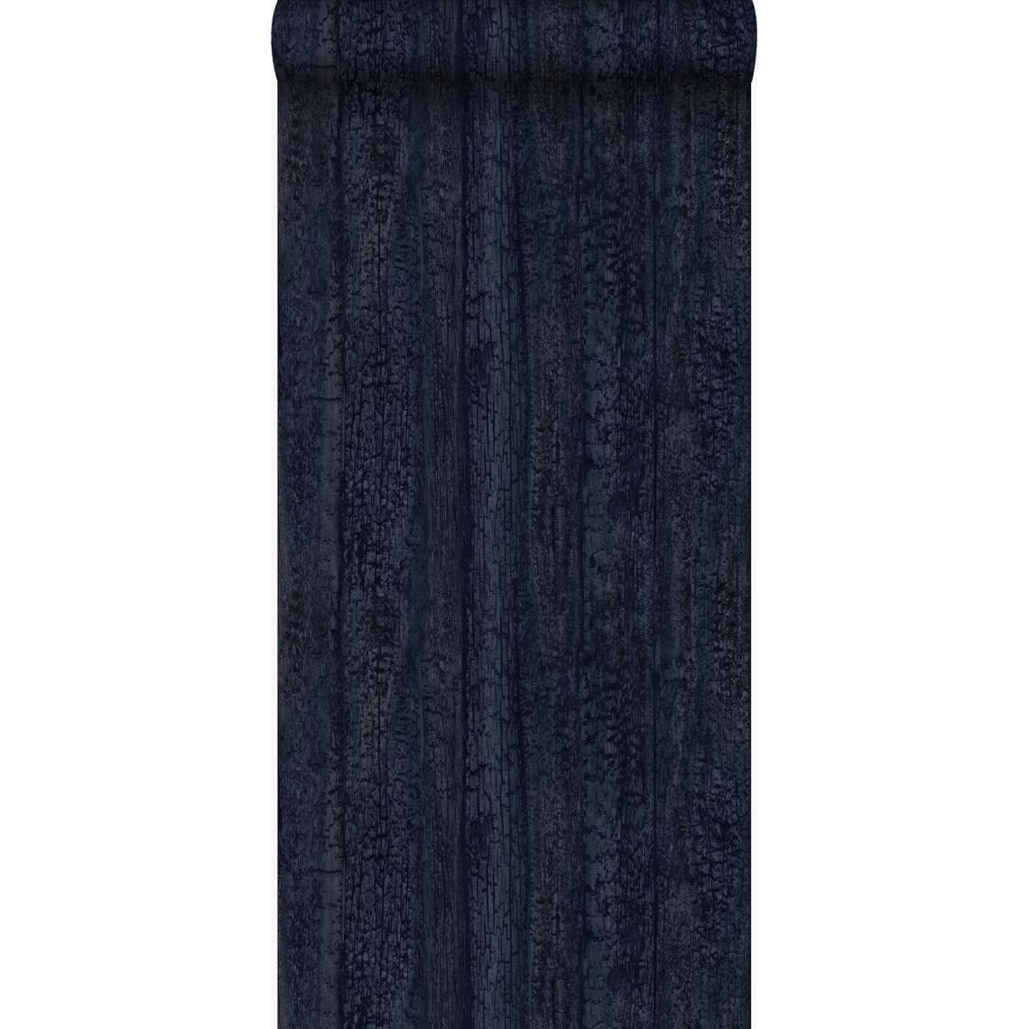 Origin - Origin papier peint imitation bois bleu foncé - 347532 - 53 cm x 10.05 m - Papier peint
