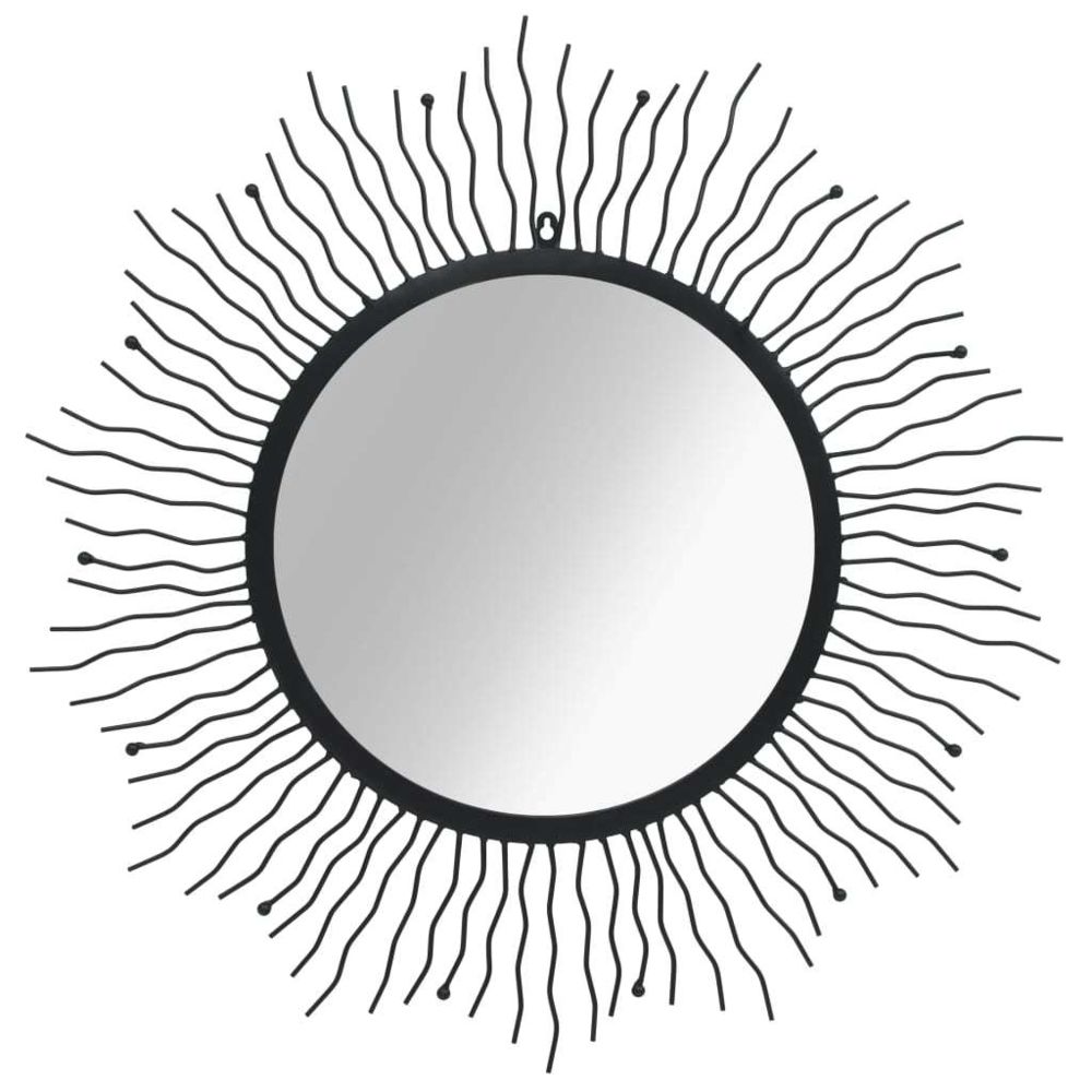 marque generique - sublime Décorations categorie Riyad Miroir mural Éclat de soleil 80 cm Noir - Miroir de salle de bain