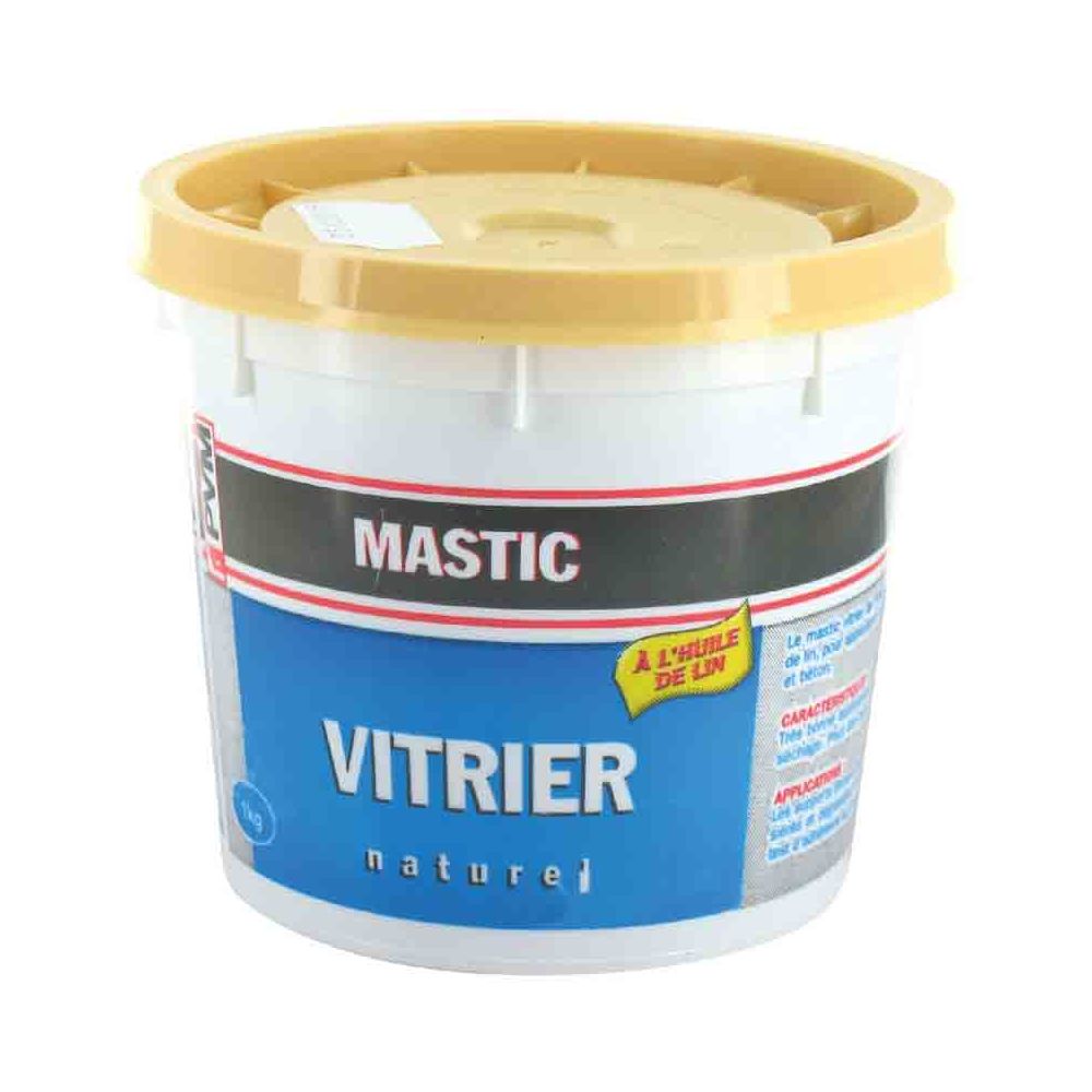 Pvm - PVM - Mastic vitrier couleur naturelle - 1Kg - Mastic, silicone, joint