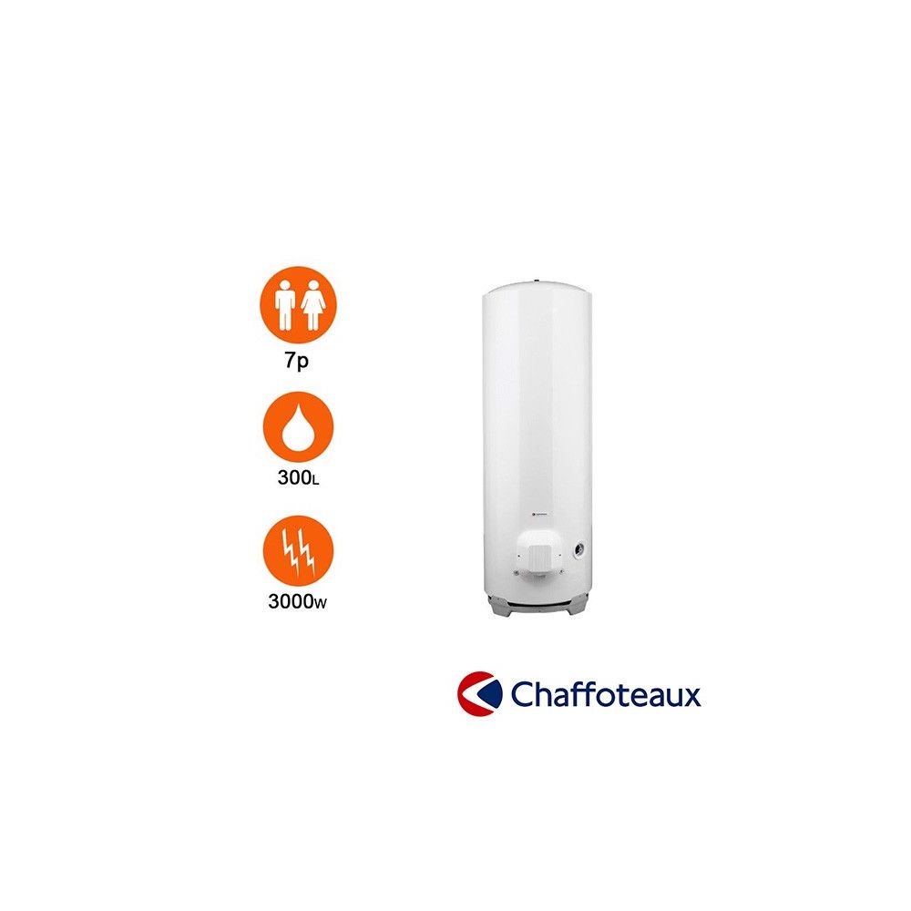 Chaffoteaux - CHAFFOTEAUX 300 litres Ballon deau chaude electrique - Resistance Steatite - NF Electricicte - Chauffe-eau