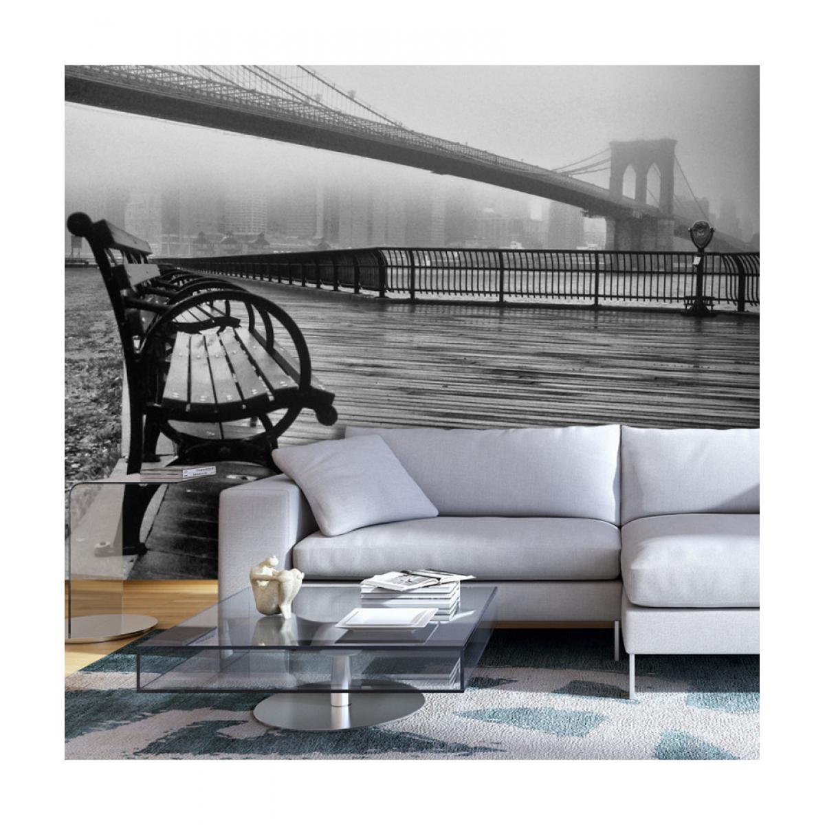 Artgeist - Papier peint - A Foggy Day on the Brooklyn Bridge 200x140 - Papier peint