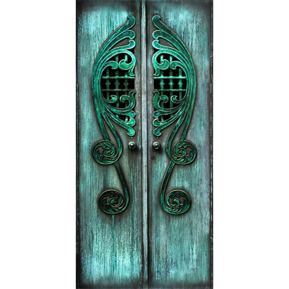 Artgeist - Papier-peint pour porte - Emerald Gates .Taille : 90x210 - Papier peint