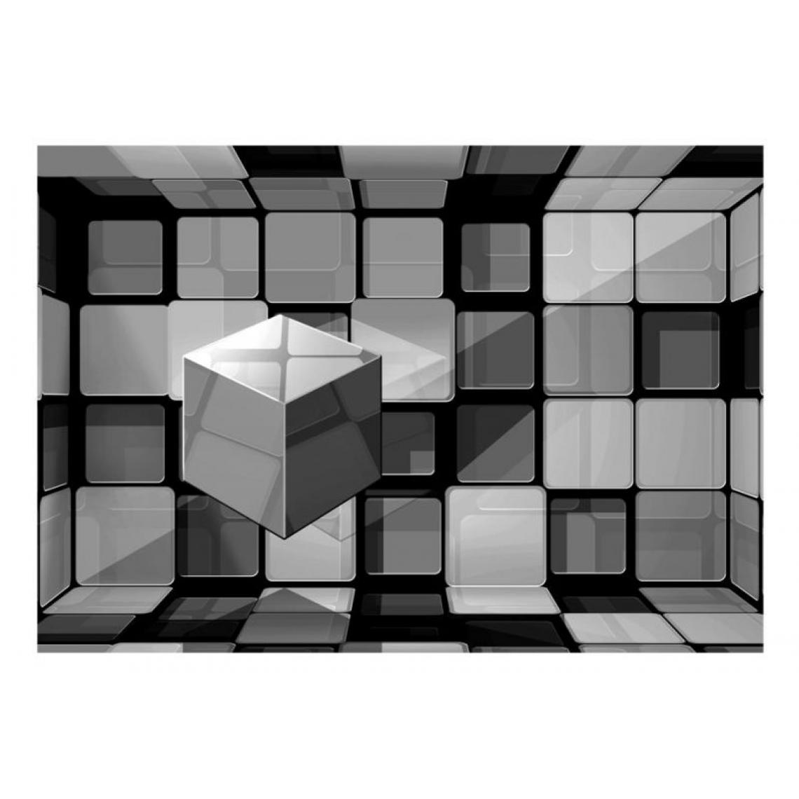 Artgeist - Papier peint - Rubik's cube in gray .Taille : 350x245 - Papier peint
