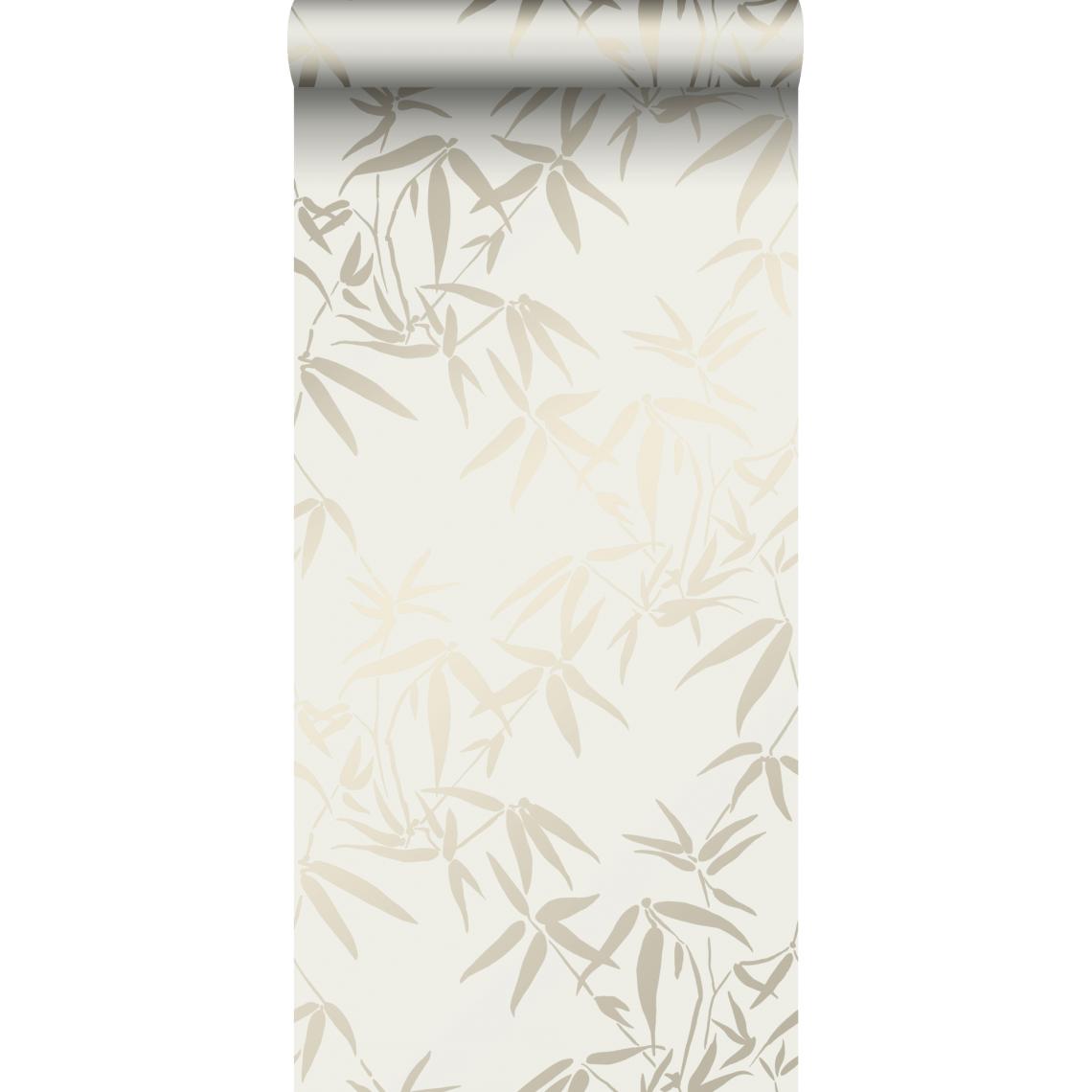 Origin - Origin papier peint feuilles de bambou beige - 347735 - 0.53 x 10.05 m - Papier peint