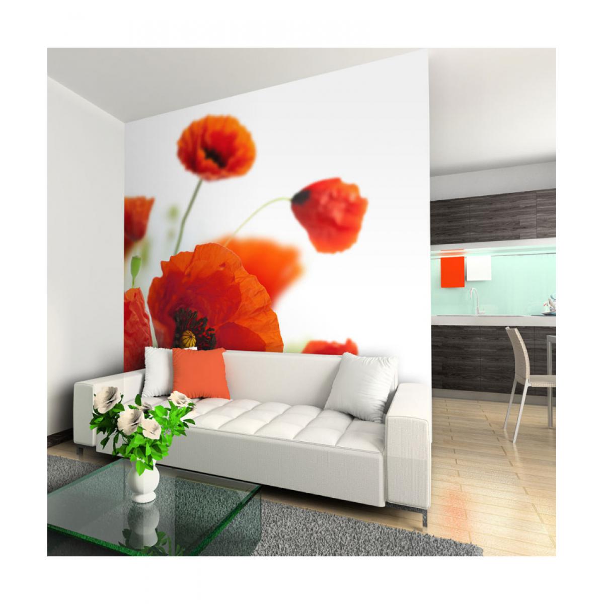 Artgeist - Papier peint - Poppies on the wihite background 300x231 - Papier peint