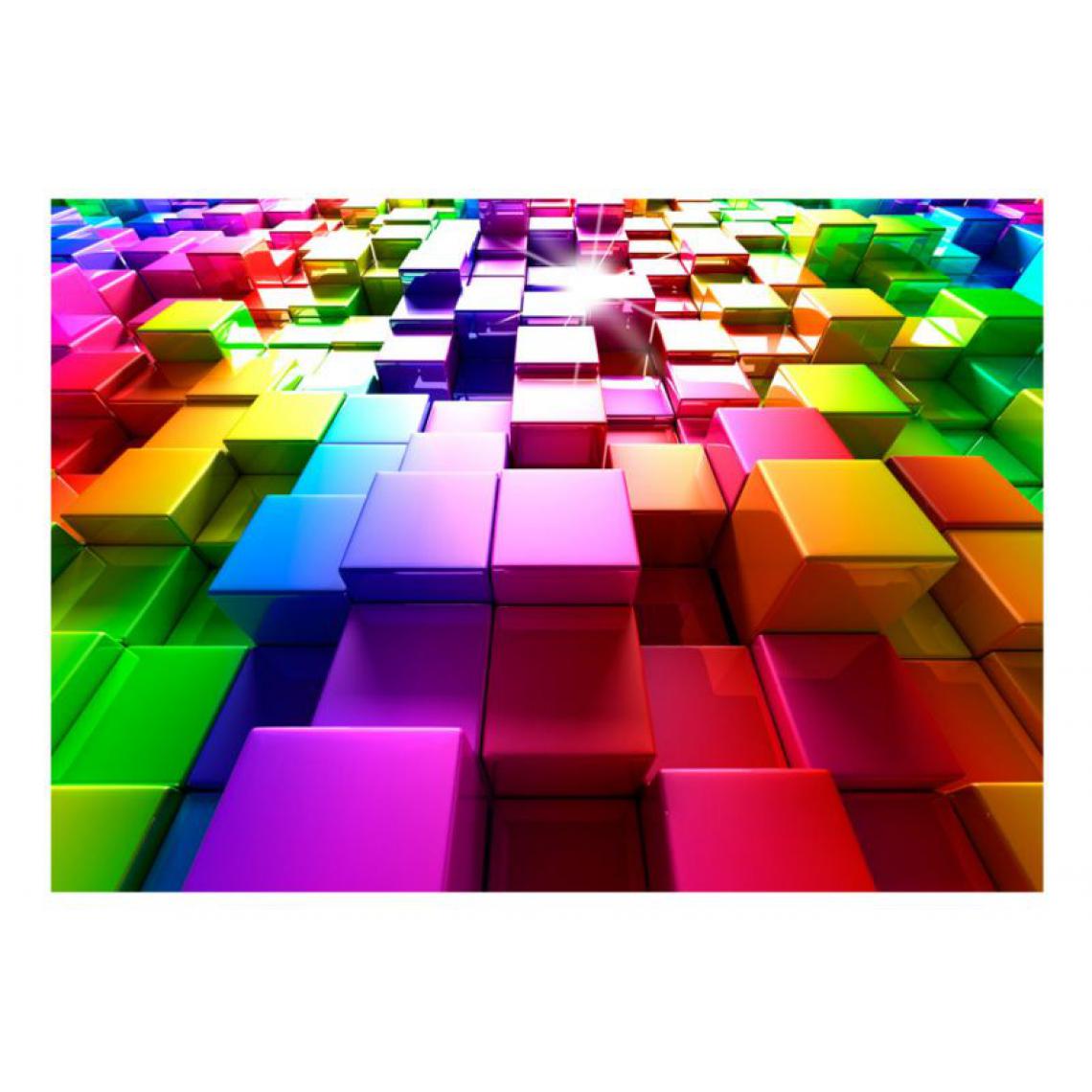 Artgeist - Papier peint - Colored Cubes .Taille : 350x245 - Papier peint
