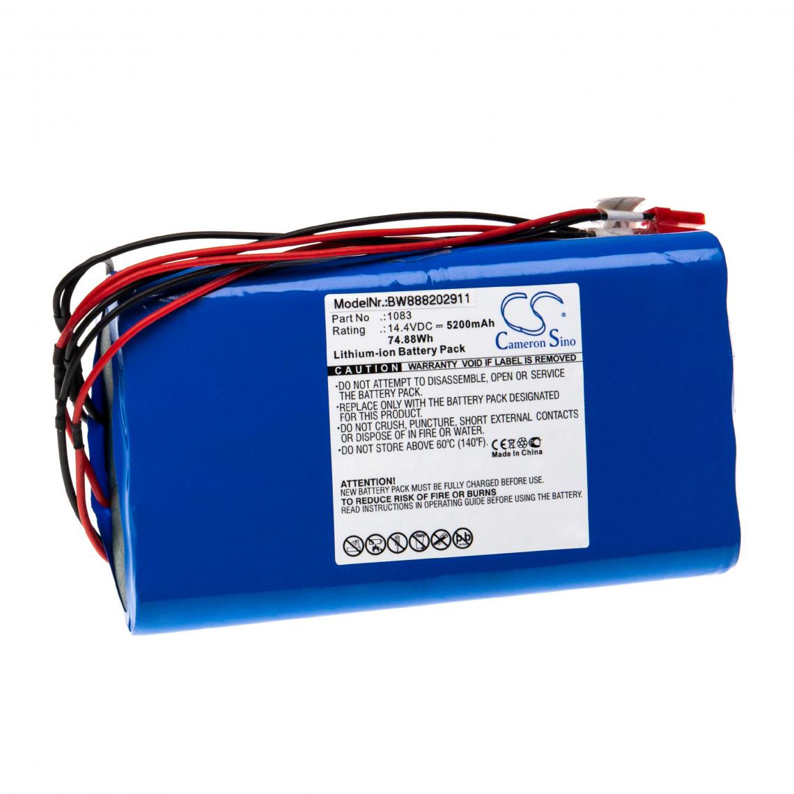 Vhbw - vhbw Batterie remplacement pour Carestream 1083 pour appareil médical (5200mAh, 14,4V, Li-ion) - Piles spécifiques