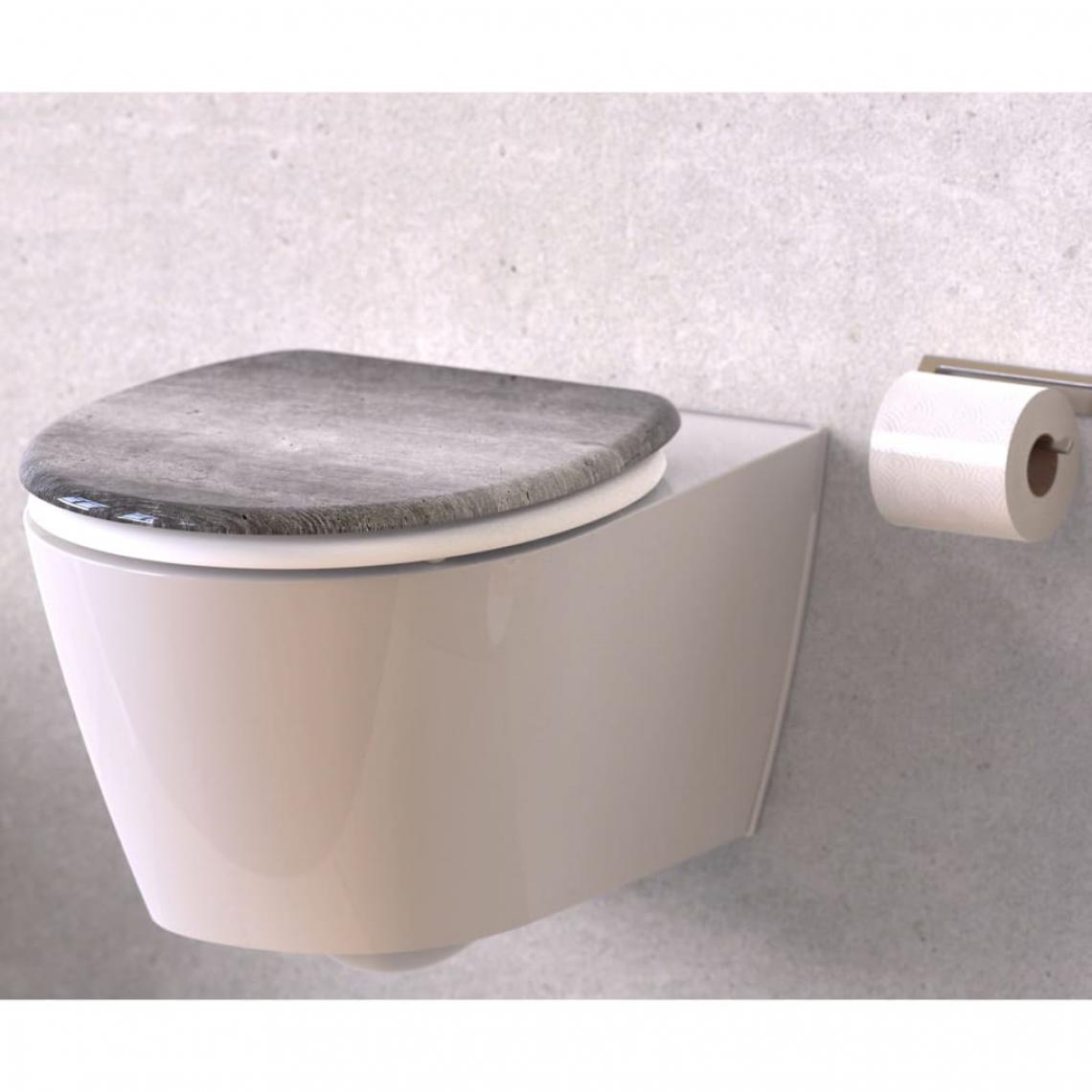 Schutte - SCHÜTTE Siège de toilette avec fermeture en douceur INDUSTRIAL GREY - Abattant WC