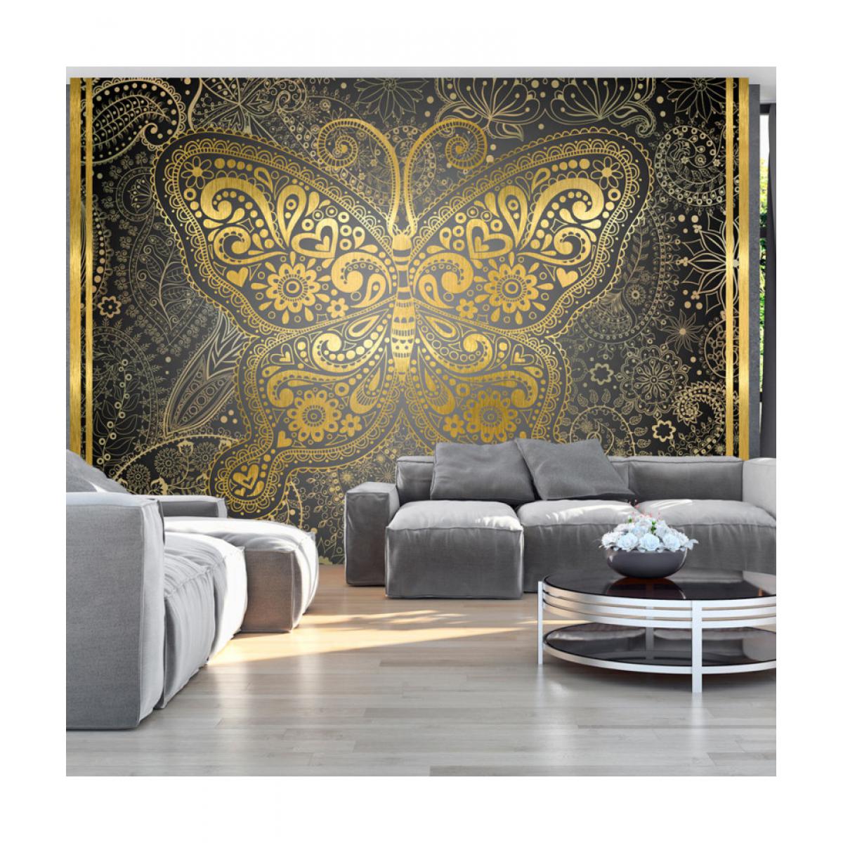 Artgeist - Papier peint - Golden Butterfly 250x175 - Papier peint