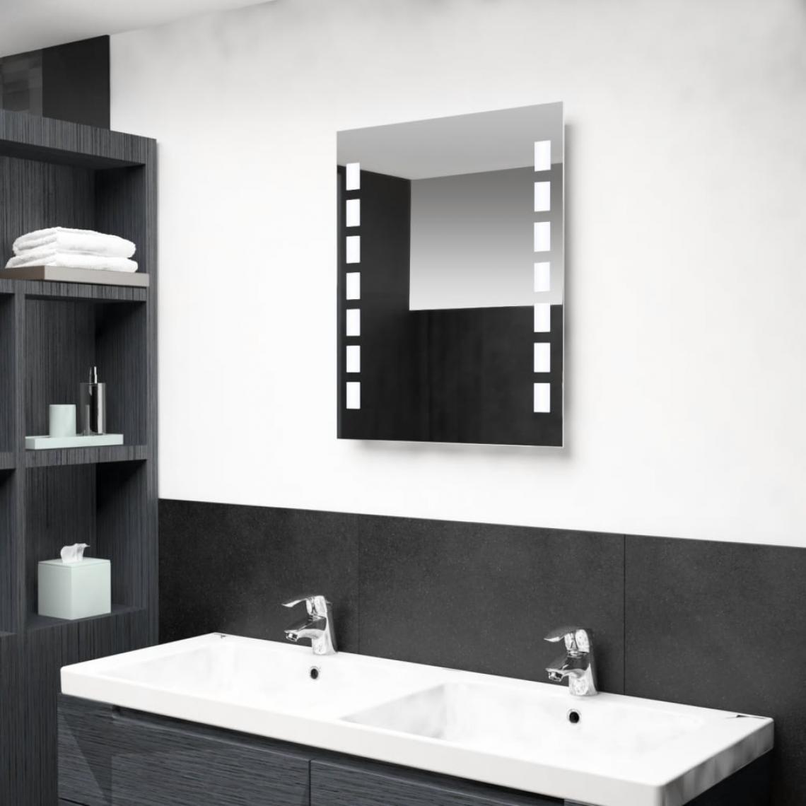Chunhelife - Miroir mural à LED pour salle de bains 50 x 60 cm - Miroir de salle de bain