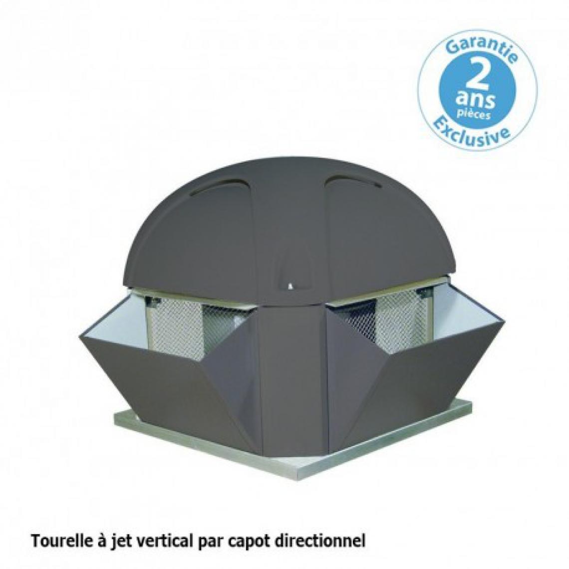 Furnotel - Tourelle 2 vitesses - triphasée - refoulement vertical - 8000 m³ / h sous 220 Pa - - VMC, Ventilation