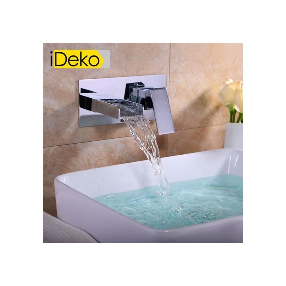 Ideko - iDeko® Robinet salle de bain de lavabo cascade style mono laiton céramique - Lavabo