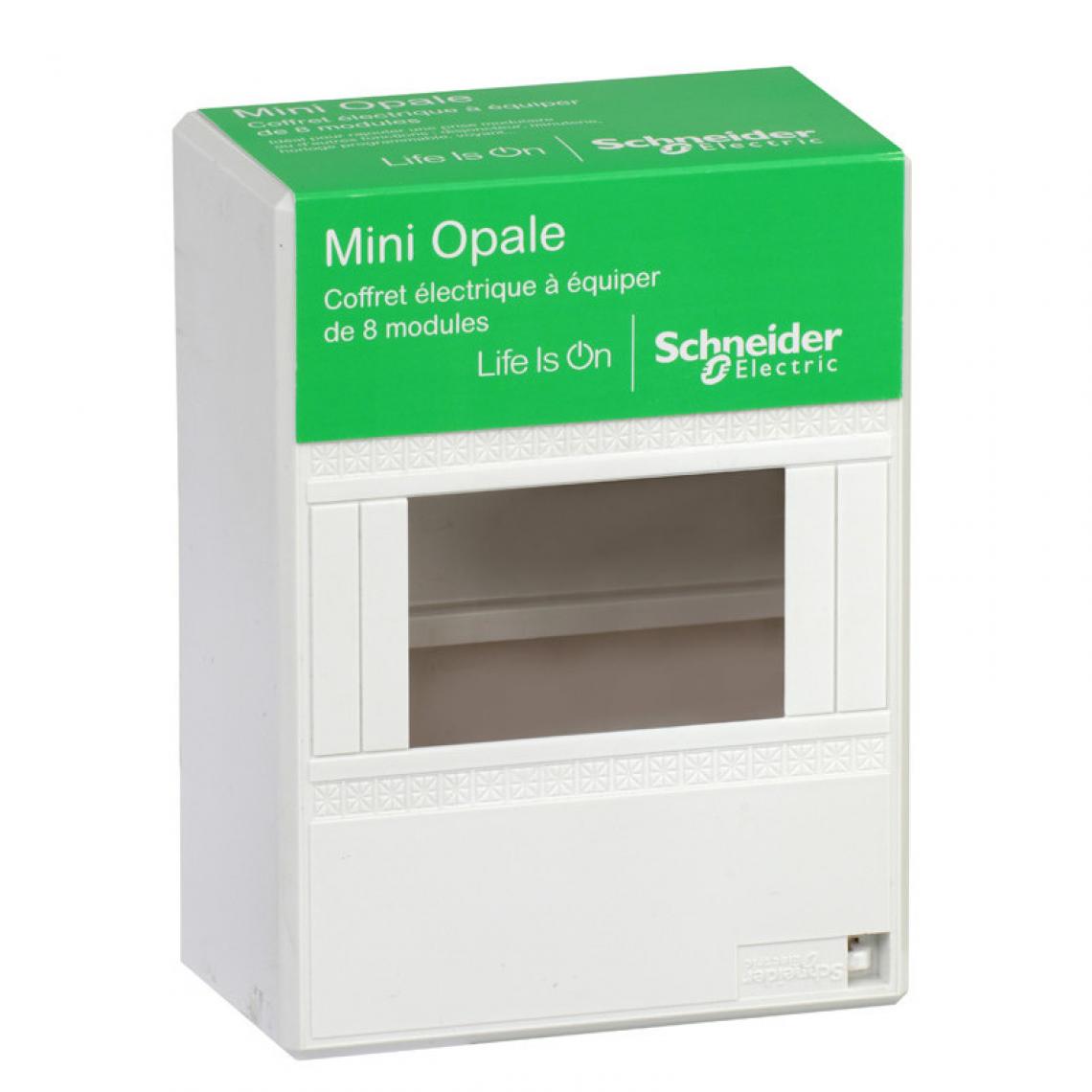 Schneider Electric - Coffret à équiper (Mini Opale) 8 modules Schneider - Blanc - Tableaux prééquipés