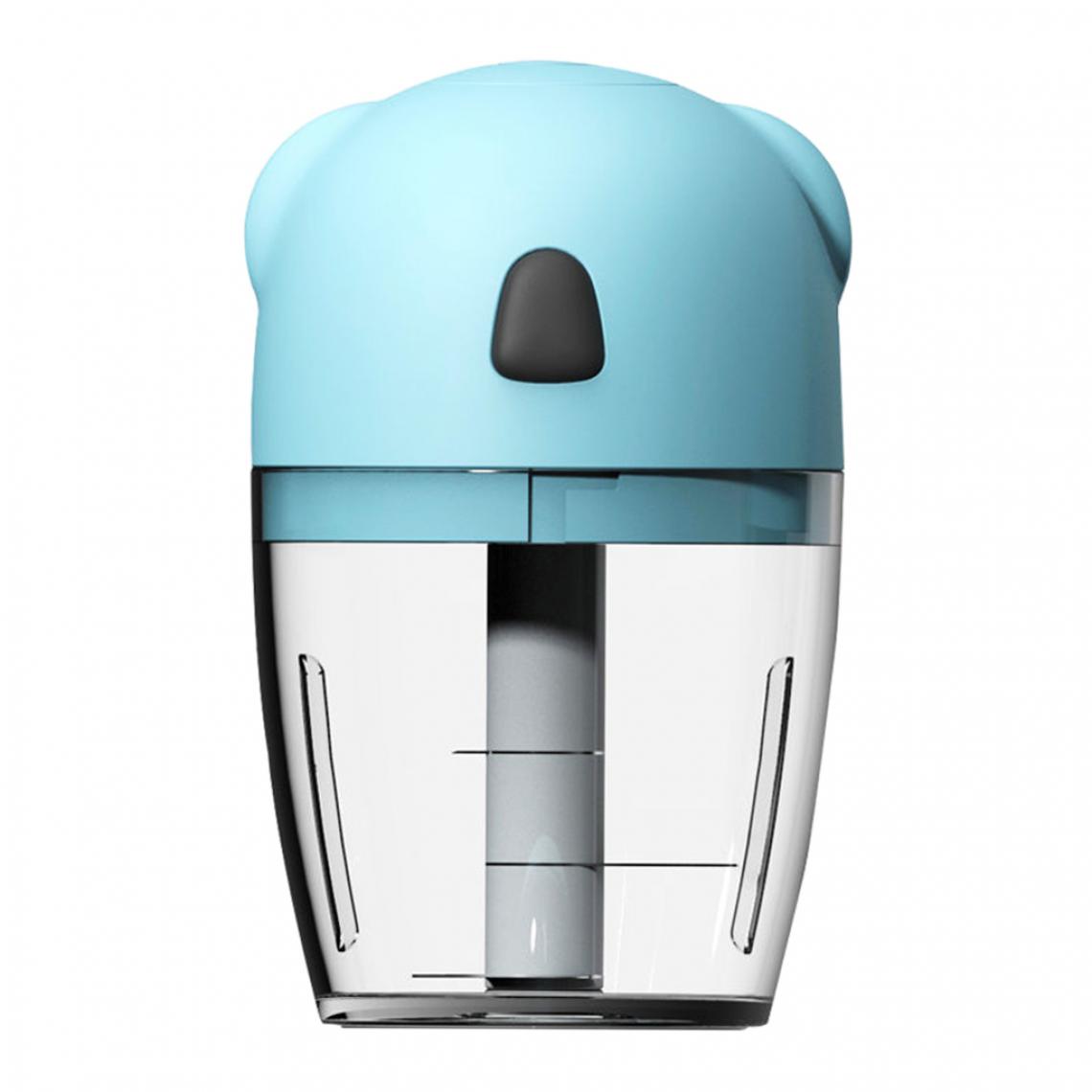 marque generique - Mini Hachoir à Ail électrique Robot Culinaire Presse-ail Hachoir Portable USB Bleu - Kitchenette