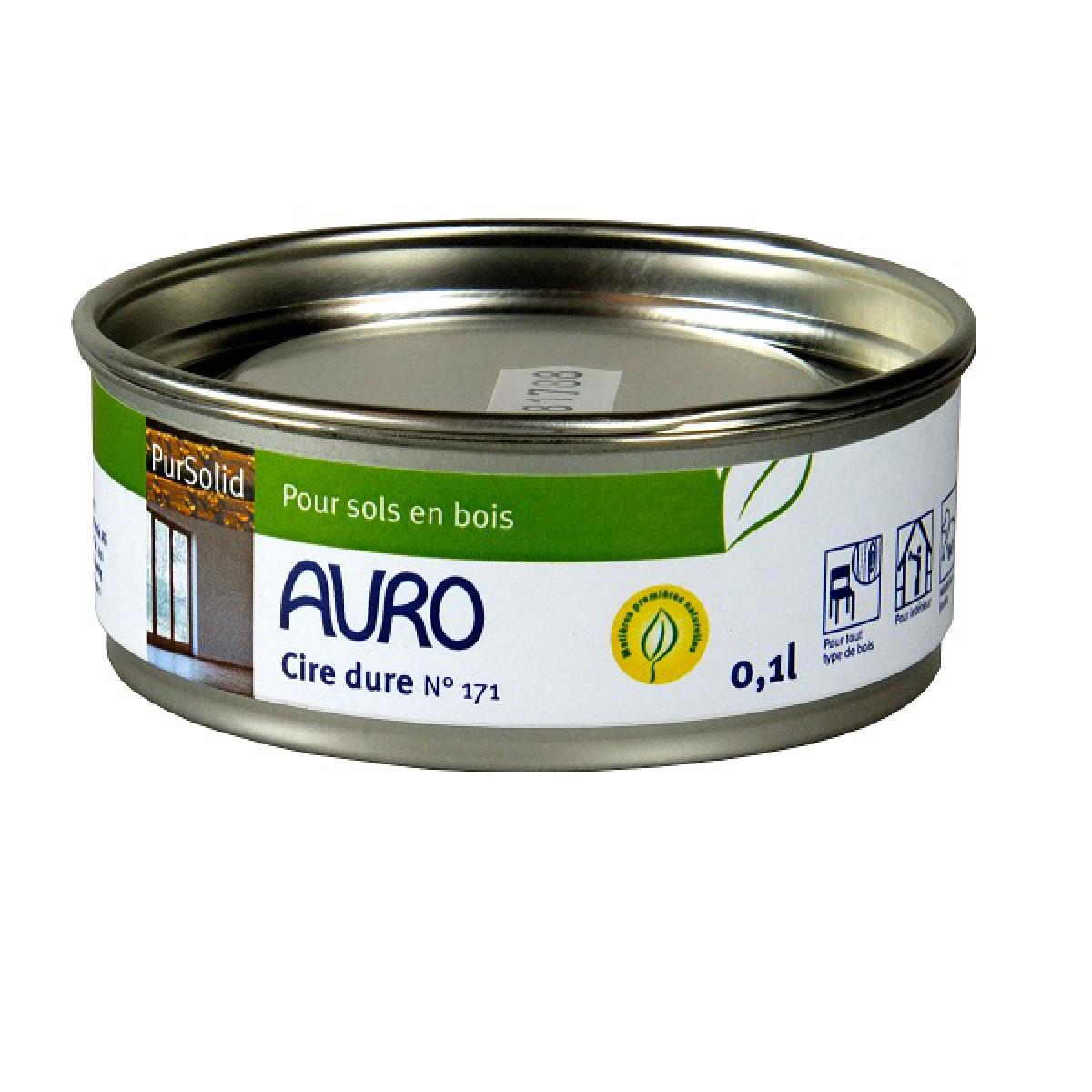 Auro - Auro - Cire résistante pour sols en bois et meubles 0,10 l - N° 171 - Peinture intérieure