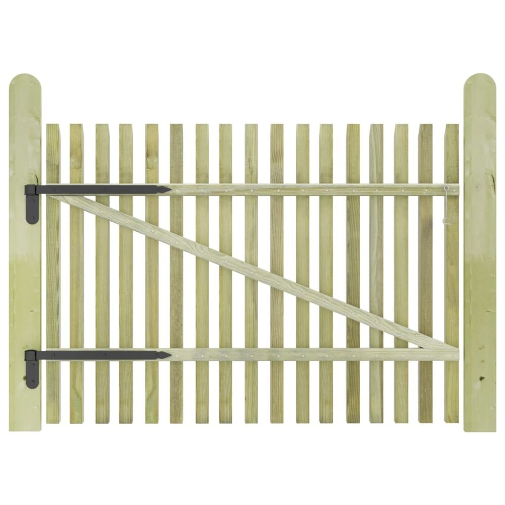marque generique - Joli Clôtures et barrières reference Nicosie Porte de jardin en piquets Bois de pin imprégné FSC 100 x 75 cm - Portillon